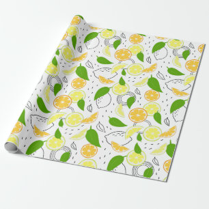 Papier Cadeau Les agrumes frais.