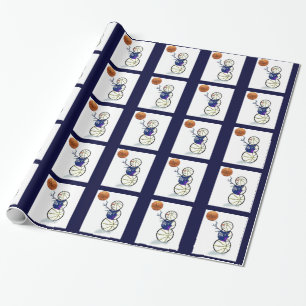 Papier Cadeau Les amateurs de basket Noël
