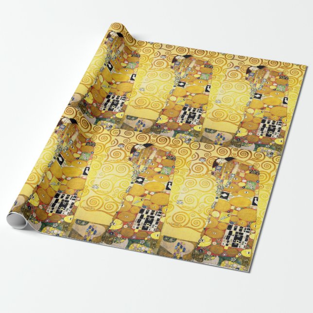 Papier Cadeau Les Amateurs de bourse Gustav Klimt (Déroulé)