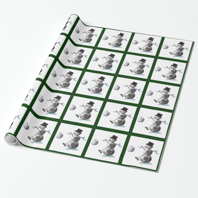 Papier Cadeau Les amateurs de football Noël (Déroulé)