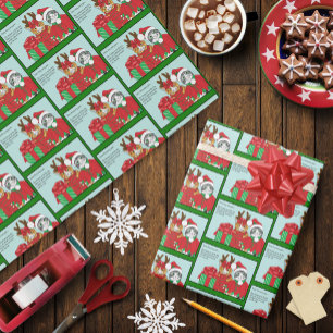 Papier Cadeau Les amis des chats de Noël