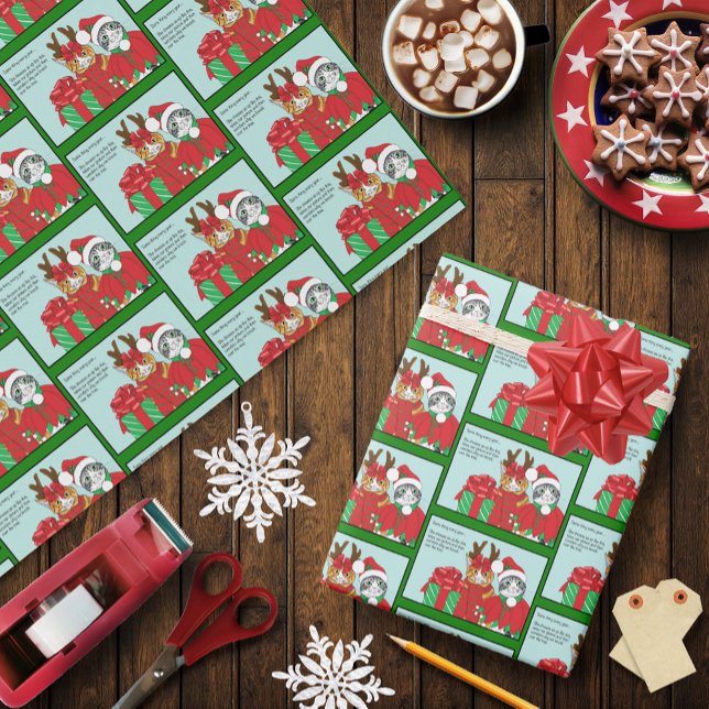 Papier Cadeau Les amis des chats de Noël (Créateur téléchargé)