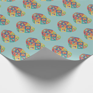 Papier Cadeau Les amis se construisent l'un l'autre vers le haut