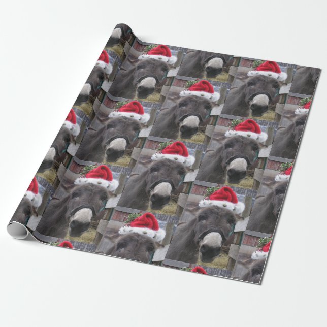 Papier Cadeau "Les ânes font de superbes Santas !" (Déroulé)