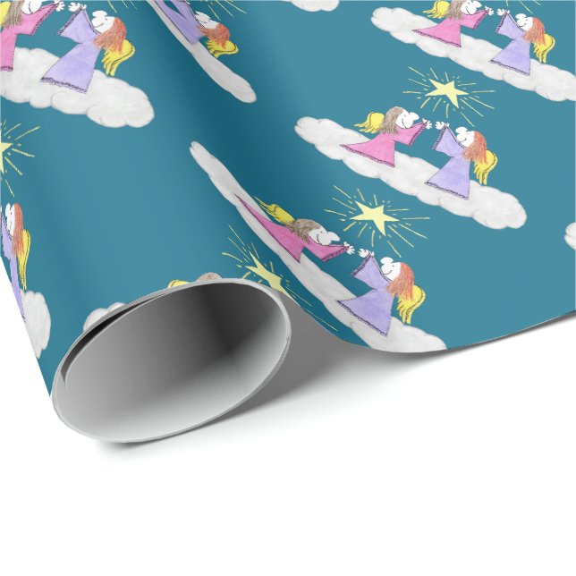 Papier Cadeau Les Anges du peuple de Lizzy Papier à envelopper l (Coin rond)