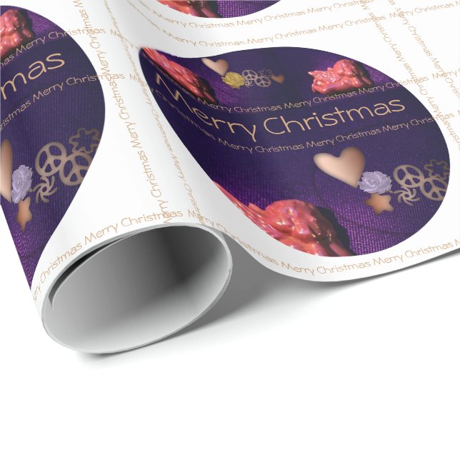 Papier Cadeau Les anges rêvent de paix et d'amour - Enveloppemen (Coin rond)