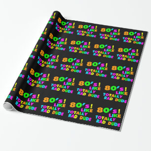 Papier Cadeau les années 80 aiment totalement le type de rad au