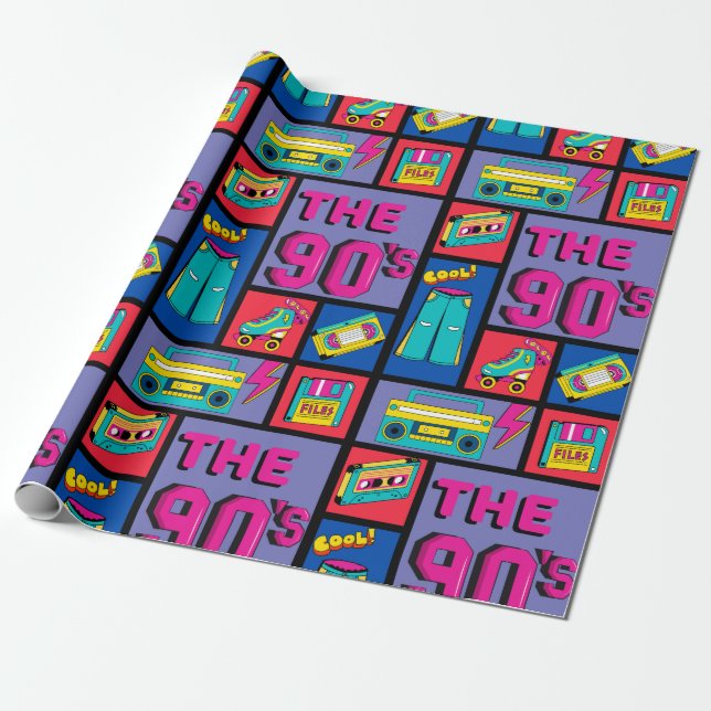 Papier Cadeau Les années 90 (Déroulé)