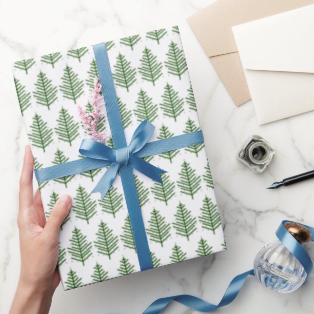 Papier Cadeau Les arbres de Noël. Beau papier d'enveloppement hi (Cadeaux)