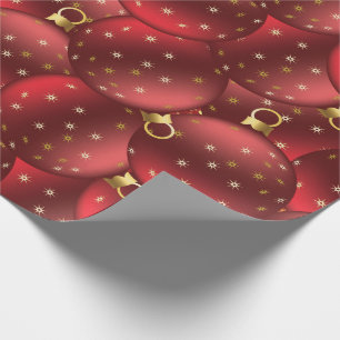 Papier Cadeau Les balles de Noël rouges