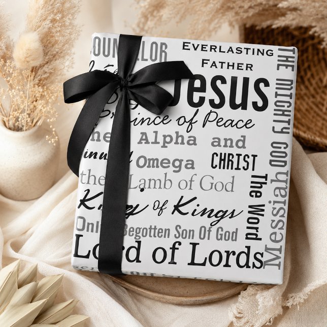 Papier Cadeau Les Beaux Noms de Jésus  (Créateur téléchargé)