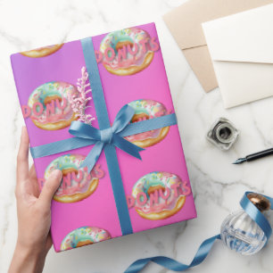 Papier Cadeau Les beignets arrosent l'aquarelle