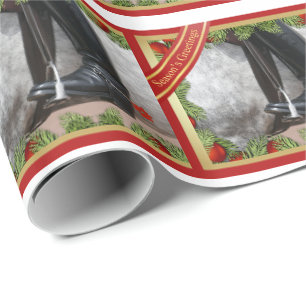 Papier Cadeau Les bottes d'équitation du Cheval gris