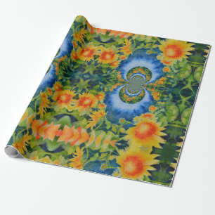 Papier Cadeau Les champs de tournesol pour toujours