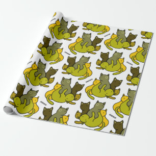Papier Cadeau Les chatons d'olive