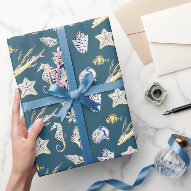 Papier Cadeau Les créatures de l'océan (Cadeaux)