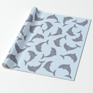 Papier Cadeau Les dauphins dans le Motif marin