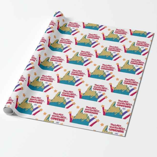 Papier Cadeau Les Derniers et les meilleurs Canadiens (Déroulé)