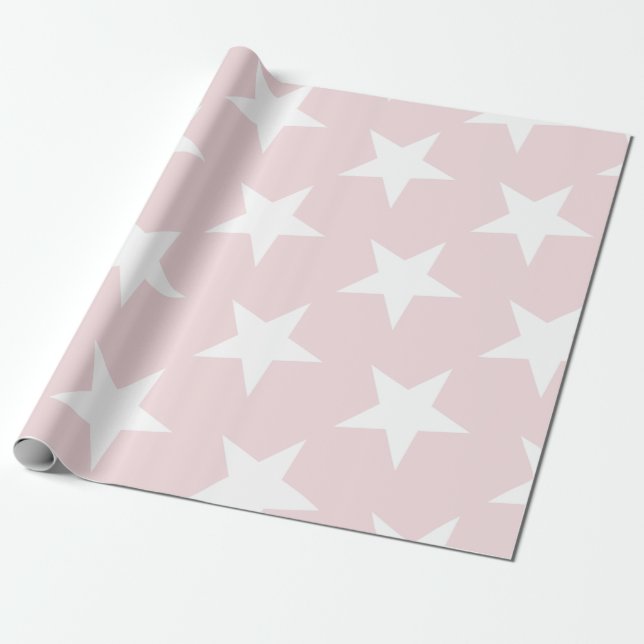 Papier Cadeau Les étoiles blanches rougissent conception chic (Déroulé)