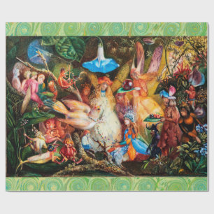 Papier Cadeau LES FAIRIES FAVORITE OISEAUX Enchantés Woods Wrapp