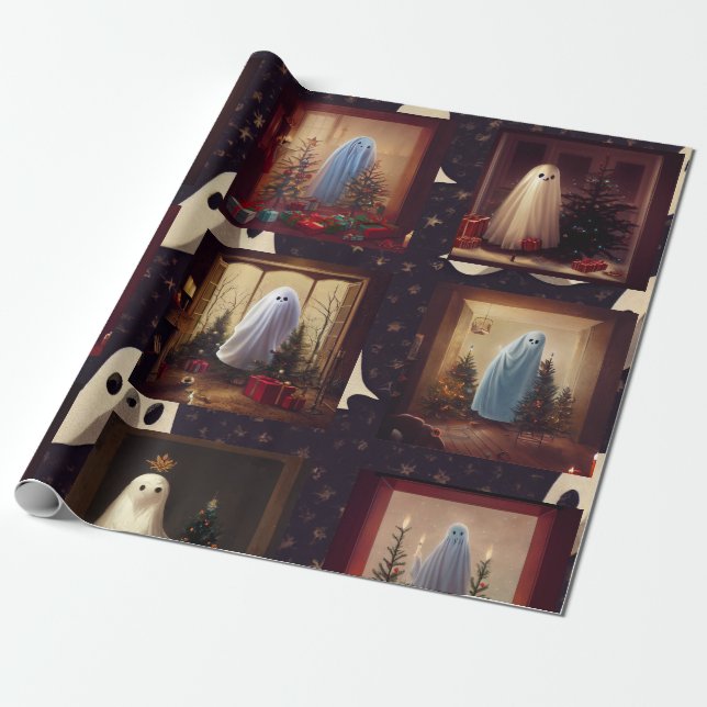 Papier Cadeau Les fantômes de Noël (Déroulé)