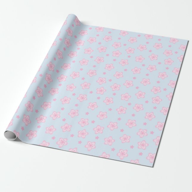 Papier Cadeau Les fleurs de cerisiers de Kawaii Sakura (Déroulé)