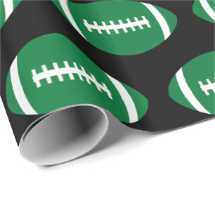 Papier Cadeau Les football de vert de partie de joueur/équipe d