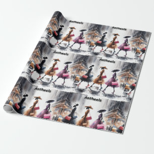Papier Cadeau Les fourmis de mode de Rick London de New York Cit
