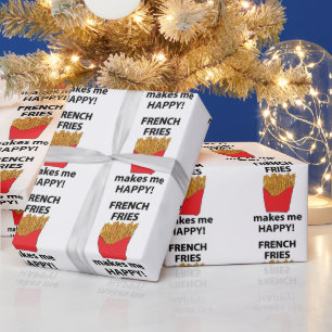 Papier Cadeau Les Fries Françaises Me Rendent Heureux Les Fries 