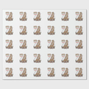 Papier Cadeau Les girafes me rendent heureux design de chemise f