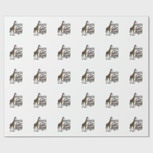 Papier Cadeau Les girafes sont mon animal spirituel conception d