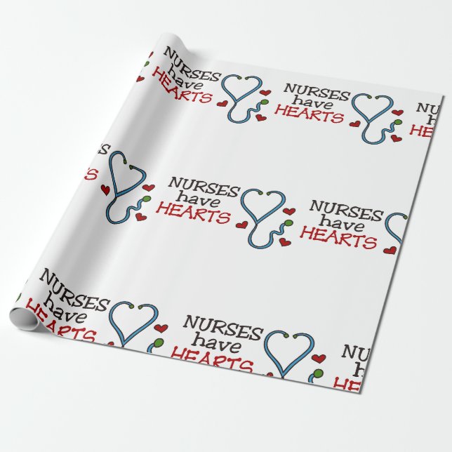 Papier Cadeau Les infirmières ont un coeur (Déroulé)