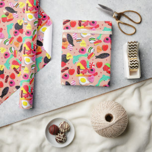 Papier Cadeau Les jolies valentines, tu es tellement de bonbons