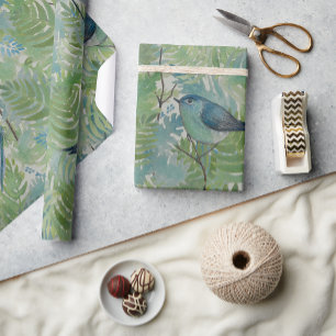 Papier Cadeau Les libellules des fougères d'oiseaux Nature inspi