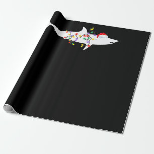 Papier Cadeau Les lumières de Noël des requins amusants Cadeaux 