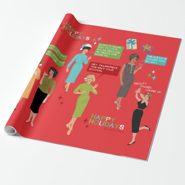 Papier Cadeau Les meilleures cartes Bluntcards de Noël 2019 (Déroulé)