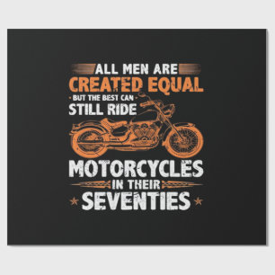 Papier Cadeau Les meilleurs hommes peuvent encore rouler à moto