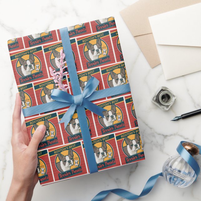 Papier Cadeau Les meilleurs soins Terrier de Boston (Cadeaux)