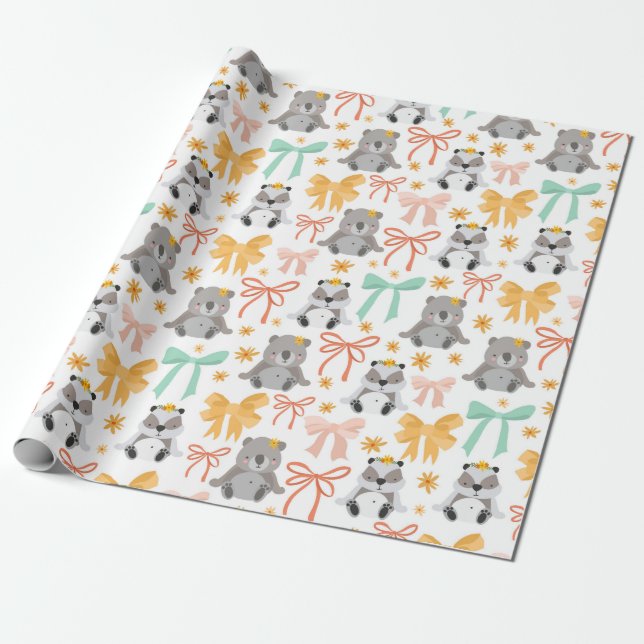 Papier Cadeau Les mignons animaux (Déroulé)