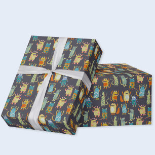 Papier Cadeau Les mignons monstres