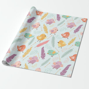 Papier Cadeau Les oiseaux mignons