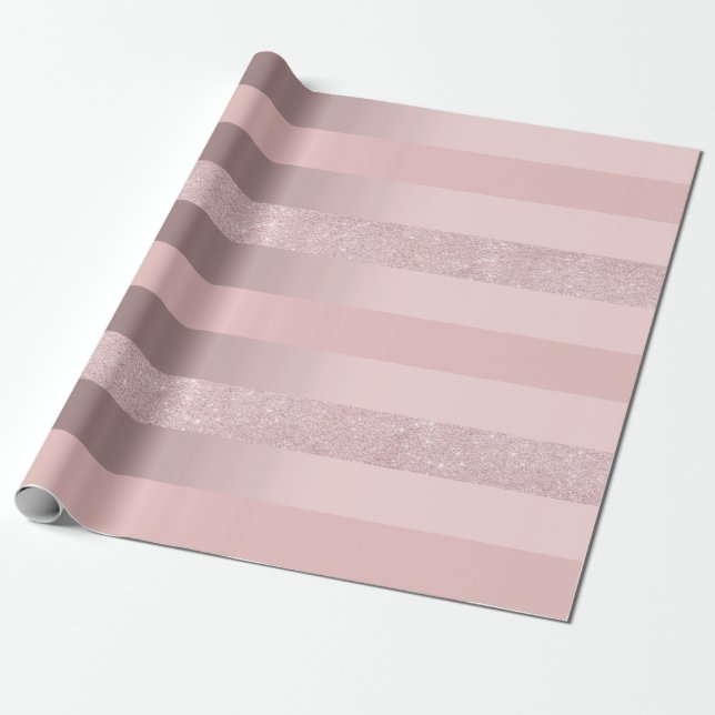 Papier Cadeau Les parties scintillantes roses élégantes d'or et (Déroulé)