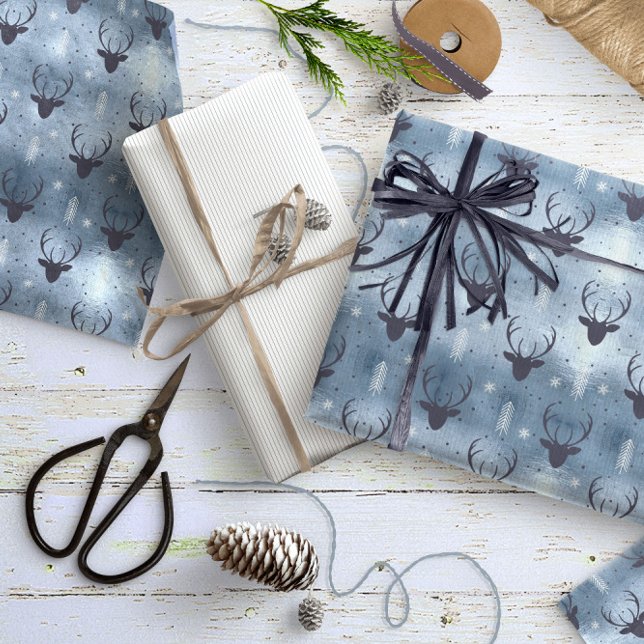Papier Cadeau Les Patters de Christmas Blue ID861 (Créateur téléchargé)