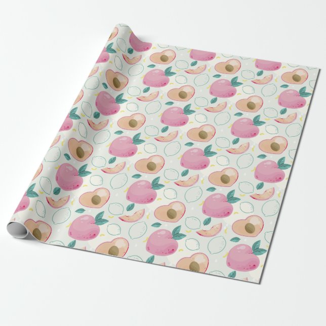 Papier Cadeau Les pêches (Déroulé)