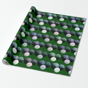 Papier Cadeau Les Pelouses Vertes Et Noires,