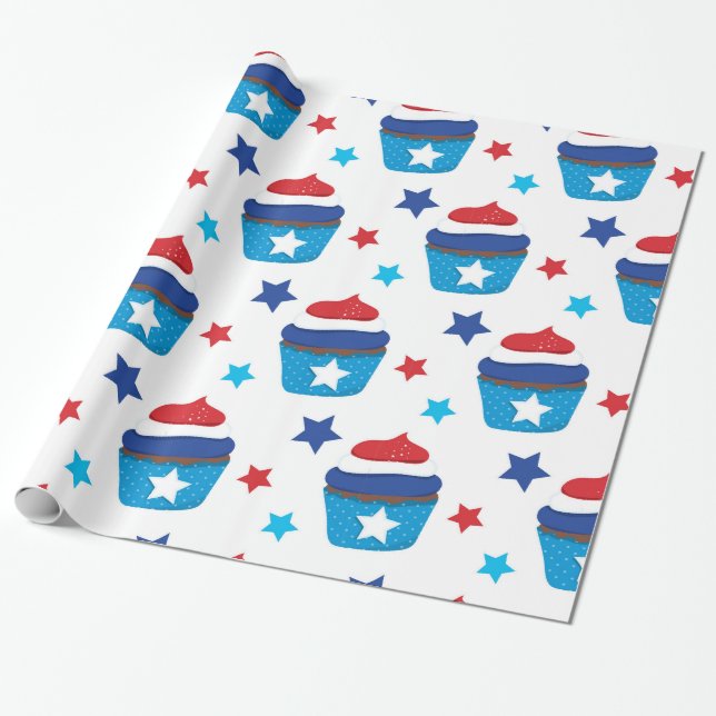 Papier Cadeau Les petits gâteaux patriotiques (Déroulé)