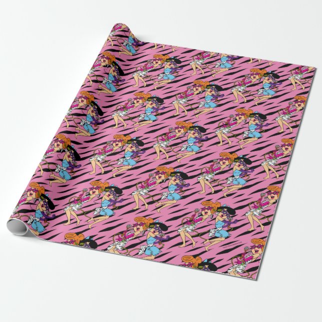 Papier Cadeau Les Pierrafeu | Wilma & Betty Rock Stars (Déroulé)
