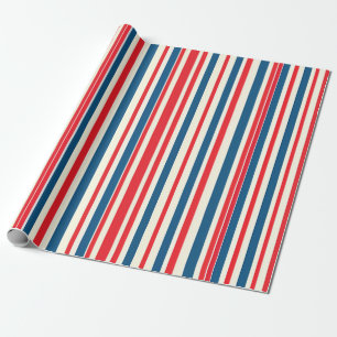 Papier Cadeau Les rayures patriotiques