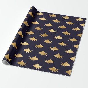 Papier Cadeau Les requins d'or dans la marine