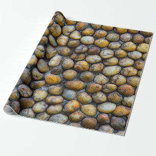 Papier Cadeau Les sols en pierre de galets, texturesabstra arriè